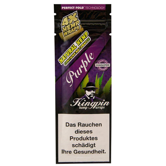 Kingpin - Purple Hemp Blunt Wraps 4kpl - Ghost Town Seeds