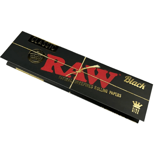 RAW - Black King Size Wide Pitkät Paperit - Ghost Town Seeds