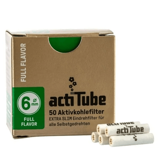 actiTube - Extra Slim 6mm Aktiivihiilifiltterit 50kpl - Ghost Town Seeds